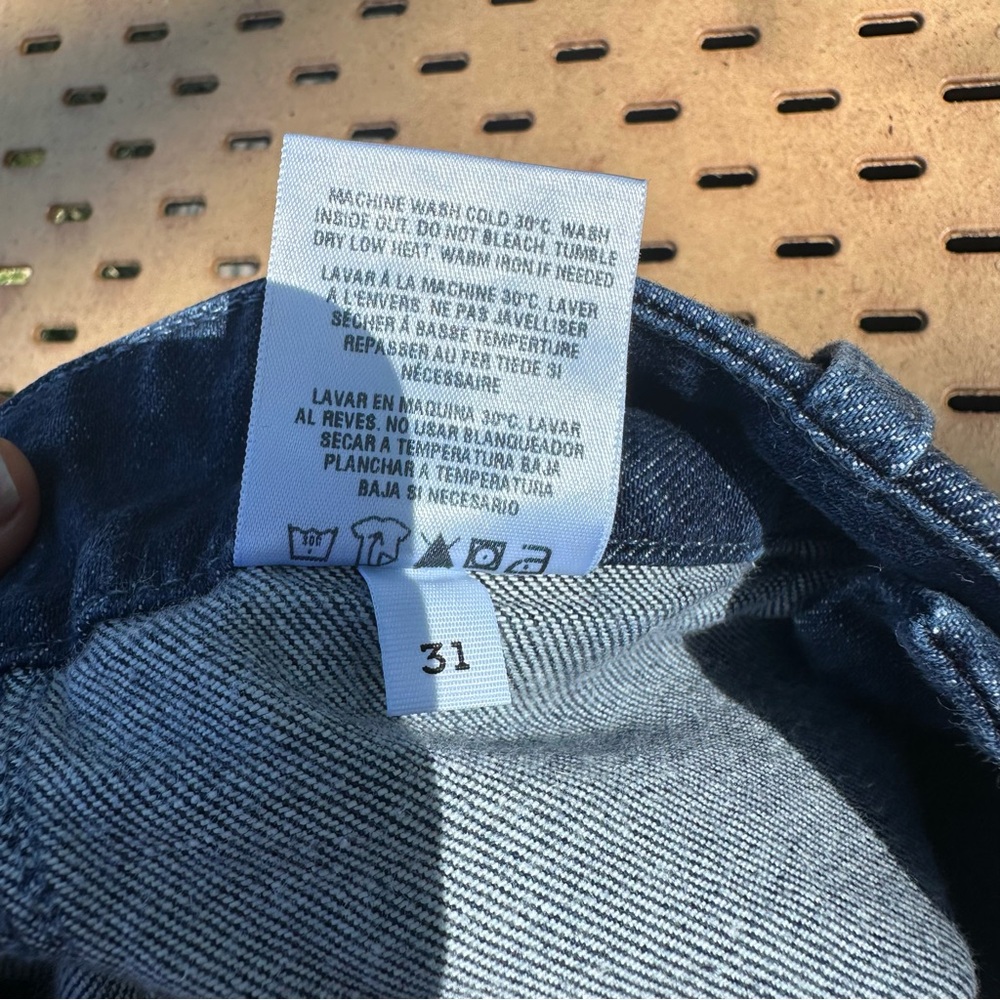 Anthropologie Sundry Ultra High Rise Pleated Carpenter Wide Leg Jeans Size 31 - Picture 8 of 9